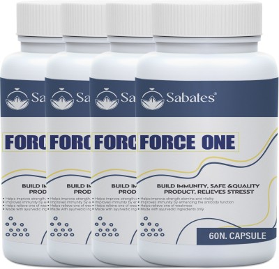 Sabates Force One Organic Power Medicine For Men ! Good For Health ! Stress Reliefe(Pack of 4)