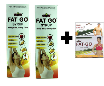 JOLLY FAT- GO Syrup Honey base (2x250ml)And Capsule (60)(250 ml, 60 Capsules)