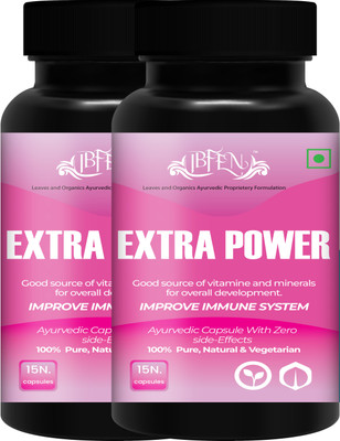 IBFEN Xtra Power Health Ayurvedic Power Capsule For Women | Maintains Non Stop Energy(Pack of 2, 30 Capsules)