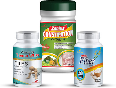 Zenius Piles Management Combo - Relief From Pain, Bleeding & Constipation(60 Capsules, 100 g, 60 Capsules)