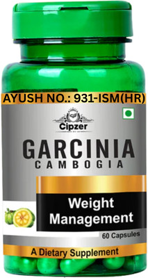 CIPZER Garcinia Cambogia 60 Capsule | Natural Weight Loss, Fat Burner &Appetite Control(60 Capsules)