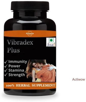 ACTIWOW Vibradex Plus Capsule For strength, Force & vitality E05(30 Capsules)