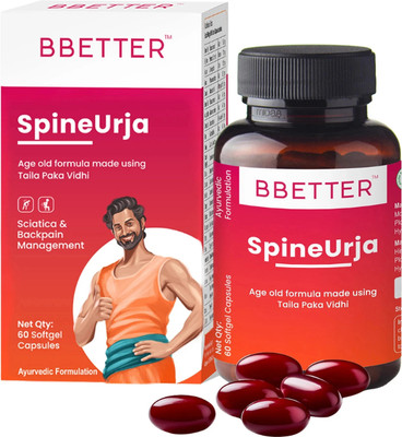 BBETTER SpineUrja -Lab Tested Ayurvedic Medicine Sciatica Relief(60 Capsules)