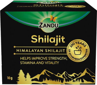 ZANDU Pure Himalayan Shilajit Resin, Natural & Ayurvedic, Enhance Strength & Stamina(10 g)