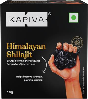 Kapiva Himalayan Shilajit Resin|Rich in Fulvic Acid|For Strength, Power & Stamina|10g