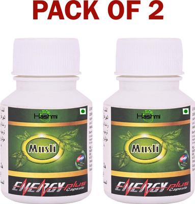 Hashmi Musli Energy Plus Capsules | May Help to Improve Stamina & Vitality for Men(Pack of 2, 40 Capsules)
