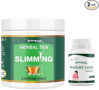 Dr.Satnam's Arogyam Ayurveda Herbal Tea for Slimming & Weight Loss Capsules for Fat Burn (100 GM,60 capsules)(Pack of 2)
