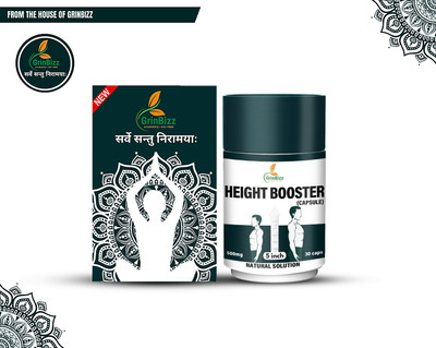 grinbizz Height Booster Capsule Height Increase Supplement/Boost Body Bones/Height Gainer(30 Capsules)