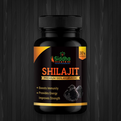 Siddha cure Shilajit with Fulvic Acid – Daily Supplement for Strength & Wellness(30 Capsules)