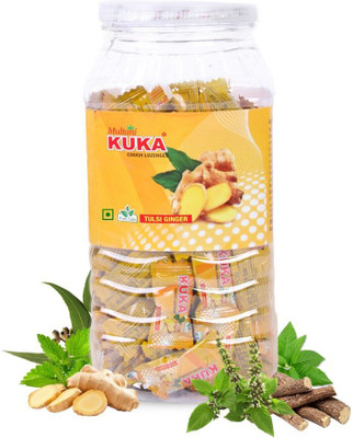 Multani Tulsi & Ginger Kuka Cough Lozenges |Relief From Cough, Sore Throat - 150 candy(150 Tablets)