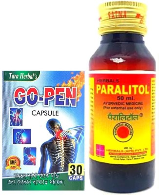 Tara Herbal Pharmaceutical Go-Pen 30 Capsule & Paralitol oil 50 ml For Knee Pain,Nick Pain(Pack of 2)(Pack of 2)