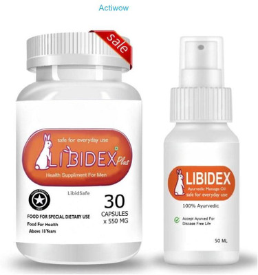libidex Capsule & Oil For Natural Strength Boost P90(30 Capsules)
