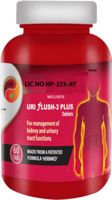 KRUM UriFlush-3 Plus For management of kidney and urinary tract funtions-60TABLETS(60 Tablets)