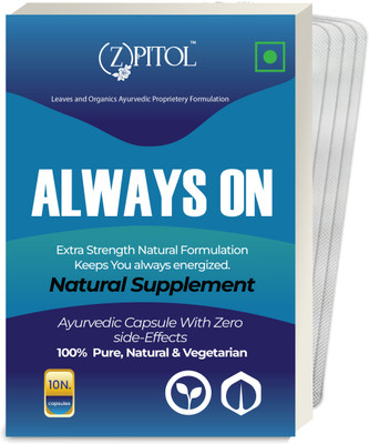 ZPITOL Always On Wellness Power Capsule For Men | Boosts immunity & Reduce Tiredness(Pack of 4, 40 Capsules)