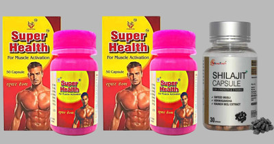 Super health Capsule For Men's & Women Muscle Activation & Good Health(Pack of 3, 100 Capsules, 30 Capsules)