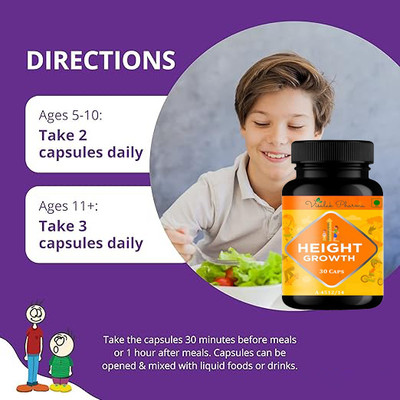 visalak pharma Height Growth Capsule To Develop Bones Length & Density(30 Capsules)