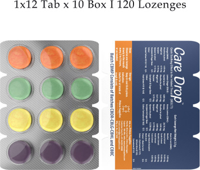 Care Drop Multi Flavour Ayurvedic Lozenges I 120 Tablets(Pack of 10, 120 Tablets)