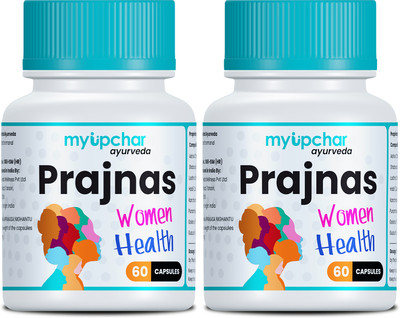 myupchar ayurveda Prajnas Capsules for PCOD & PCOS | Restores Hormonal Balance | Regularises Cycle(Pack of 2, 120 Capsules)
