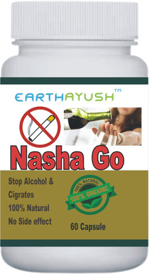 earthayush Nasha Go, Quit the drink and smoke , 60 capsule , Pack of 1(60 Capsules)