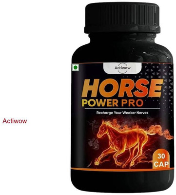 ACTIWOW Horse Power Pro Capsule Combo for enhanced performance & endurance KIOLW24(30 Capsules)