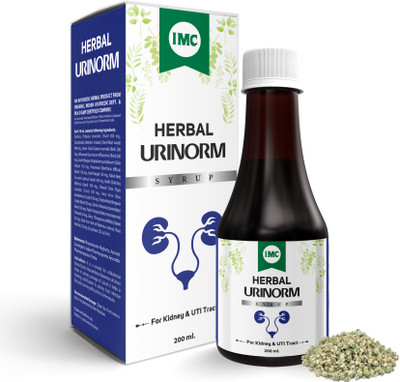 IMC Herbal Urinorm Syrup (200ml) Helps in the Spontaneous Passing of Calculi(200 ml)