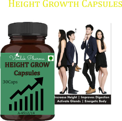 visalak pharma Height Growth Effective Capsule For Body Growth Maximizer,Grow Tall Naturally(30 Capsules)