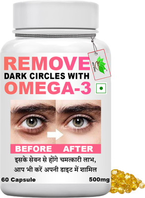BIRJI HERBALS AYURVEDIC REMOVE DARK CIRCLES WITH OMEGA-3 60veg capsules pack of 1(60 Capsules)