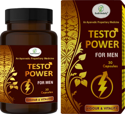 Sudh Vedafy Testo Power Ayurvedic Stamina Booster Enriched With Kesar For Men 30 Capsules(Pack of 3, 30 Capsules)