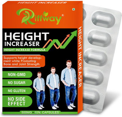 Riffway Height Increaser Natural Medicine Helps Developes Length of Bones Gains Inches(10 Capsules)