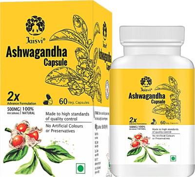 Jaisvi Ashwagandha Original Vitality Resin Men Ayurvedic Alleviates Stress 60 Capsules