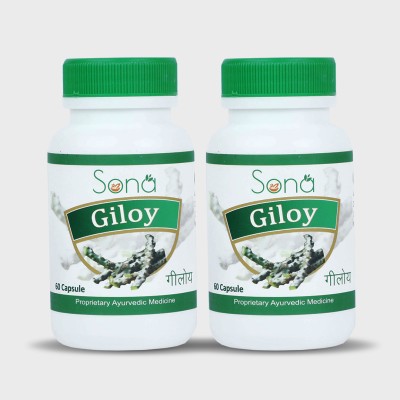 SONA HEALTH CARE Giloy Pure Extract 500mg Antioxidant Properties, Immunity Booster- 60 capsule(Pack of 2)