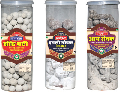 CHAMRIA sonth vati IMLI MODAK AAM ROCHAK Home Made Mukhwas Mouth Freshener | Hygienically Prepared And Packed |(Pack of 3, 600 g)