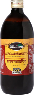 Multani Asvagandhadyarista Syrup | Useful In Stress, Strain & Vertigo - 680ml(680 ml)