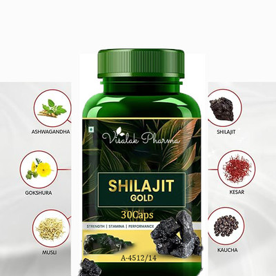 visalak pharma Shilajit Gold Tablets For Men(30 Capsules)