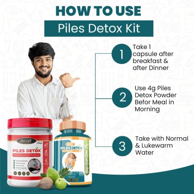 Divya Shree Piles Detox Kit for Fast Relief form Bavasir, Piles Pain, Fistula and Fissure