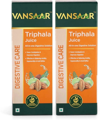 VANSAAR Triphala Juice- 2X1L|Gut Health Solution|Constipation relief(Pack of 2, 2 L)