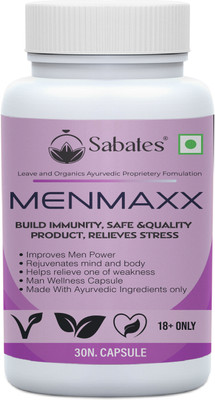 Sabates Men Maxx Organic Power Medicine For Men ! Good For Health & Effective Result(30 Capsules)