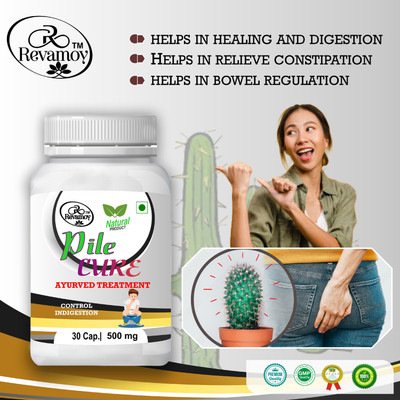 Revamoy Pile Cure Capsules Relief From Pain, Bleeding &Constipation for men&women(30cap)(30 Capsules)