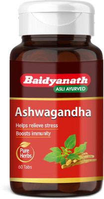 Baidyanath Ashwagandha - 60 Tablets | Ayurvedic Formulation with Ashwagandha Root Extract(60 Tablets)