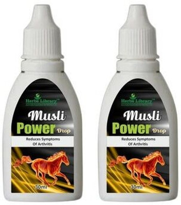 Herbs Library Musli Powder Drops Increase Stamina & Strength (2x30ml)(Pack of 2, 60 ml)
