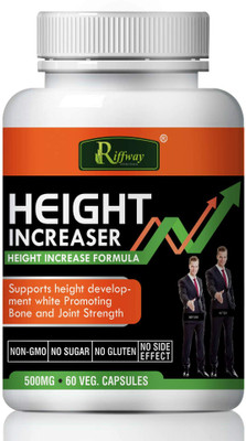Riffway Height Increaser Natural Dava To Speed Up Grow Taller In All Ages(60 Capsules)