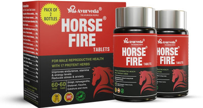 A R Ayurveda HorseFire Tablet for Men(Pack of 2, 120 Tablets)