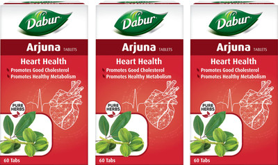 Dabur Arjuna Tablet Heart Health(Pack of 3, 60 Tablets)