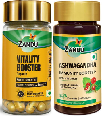 ZANDU 60 Caps and 60 Caps(Pack of 2, 60 Capsules, 60 Capsules)
