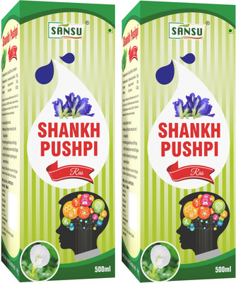 Sansu Shank Pushpi Juice Natural Ayurvedic 500ml(Pack of 2, 1000 ml)