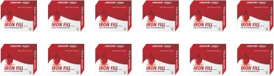 DEE INDIA HERBALS Iron Fill Capsules Helps In Increasing RBC ( 1 X 10 Capsules ) Combo Pack Of 6(Pack of 12)