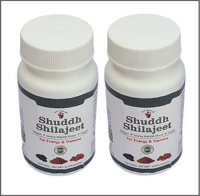 DEE INDIA HERBALS Suddh Shilajeet for energy & Stamina(Pack of 2, 30 Capsules)