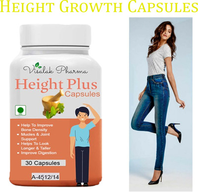 visalak pharma Height Plus-Height Growth tab-lets InCrease Height Naturally(30 Capsules)
