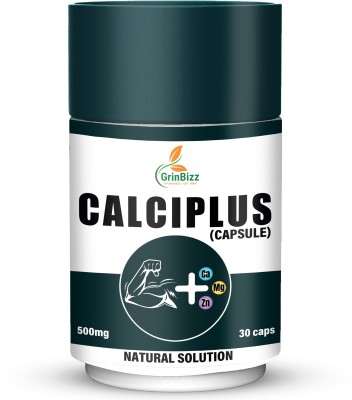 grinbizz Calciplus Capsule Supports Stronger Bones & Muscle Health/Enhanced Hair Health(30 Capsules)