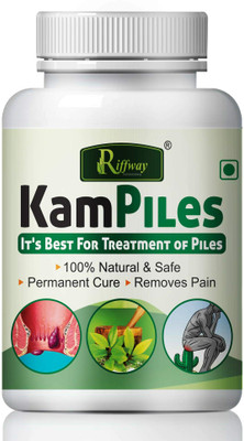 Riffway Kampiles Herbal Pills To Shinks Piles Relieves In Constipation Pain(60 Capsules)